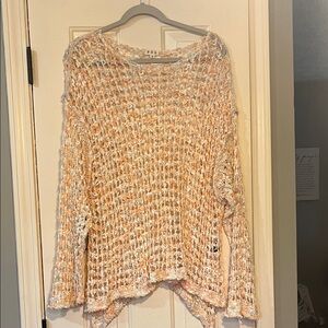 POL sz S Cream and Orange Cover me Softly Sweater - NWT